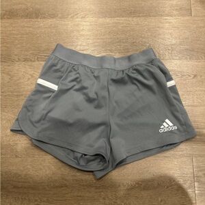 Adidas Women's Athletic Shorts in Gray with White Accents